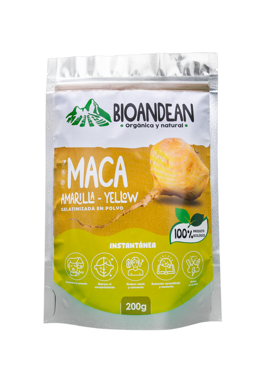 Maca Amarilla Gelatinizada en Polvo 200Gr - Bioandean