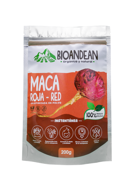 Maca Roja Gelatinizada en Polvo 200Gr - Bioandean