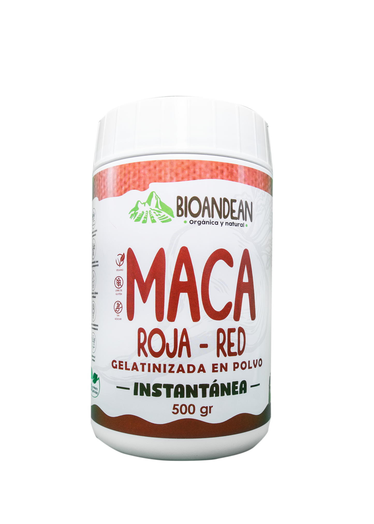 Maca Roja Gelatinizada en Polvo 500Gr - Bioandean