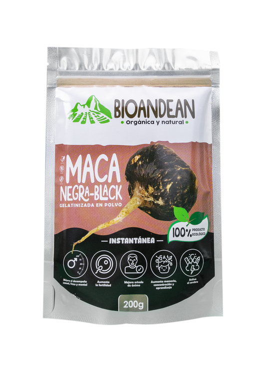 Maca Negra Gelatinizada en Polvo 200Gr - Bioandean