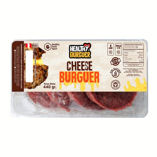 Hamburguesa Artesanal de CheeseBurger 400g - Healthy Burguer