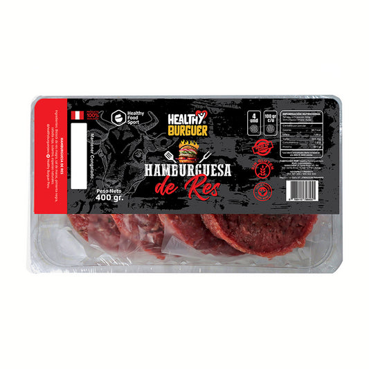 Hamburguesa Artesanal de Res  400g - Healthy Burguer