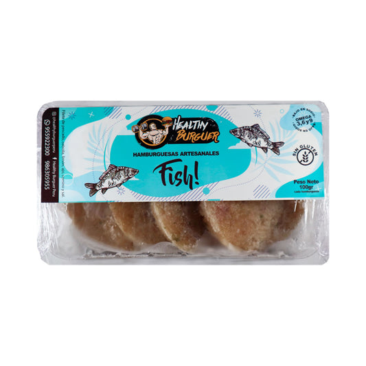 Hamburguesa Artesanal de Pescado (Fish) 400g - Healthy Burguer