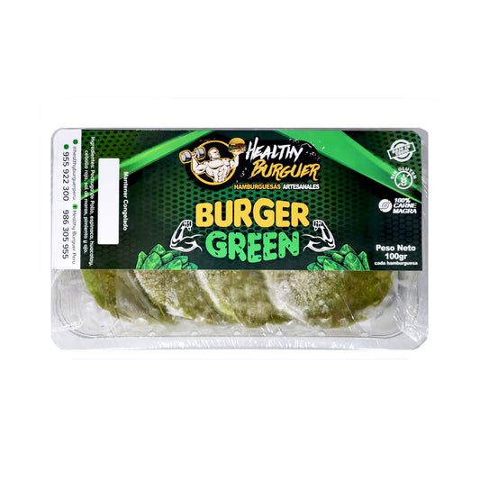 Hamburguesa Artesanal de Pollo Green 400g - Healthy Burguer