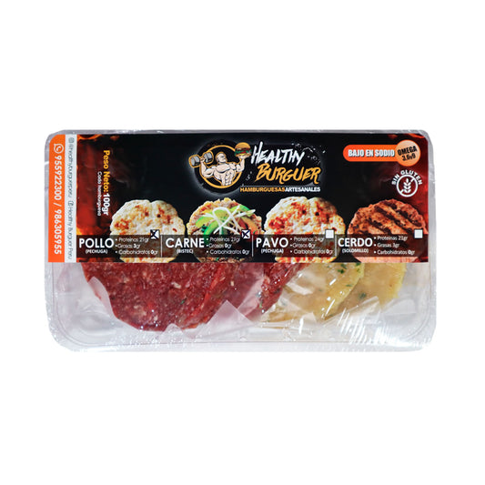 Hamburguesa Artesanal de Pollo Italiana 400g - Healthy Burguer